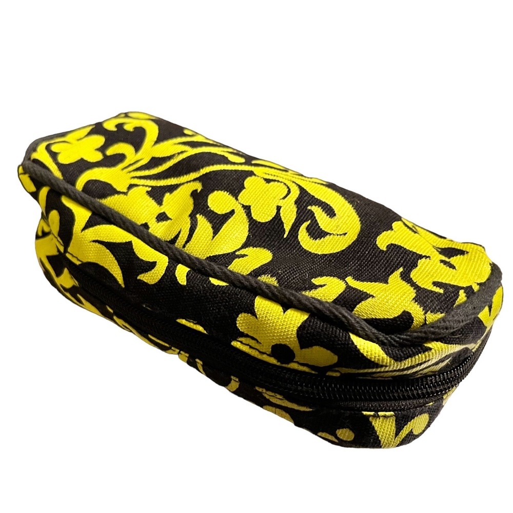 Carrying Case Pouch 7x3" Storage Bag Black Yellow Green Travel Organizer